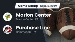 Recap: Marion Center  vs. Purchase Line  2019