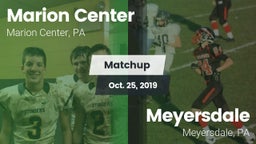 Matchup: Marion Center vs. Meyersdale  2019