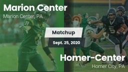 Matchup: Marion Center vs. Homer-Center  2020