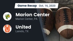 Recap: Marion Center  vs. United  2020