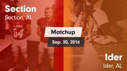 Matchup: Section vs. Ider  2016