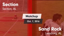 Matchup: Section vs. Sand Rock  2016