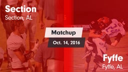 Matchup: Section vs. Fyffe  2016