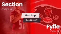 Matchup: Section vs. Fyffe  2017
