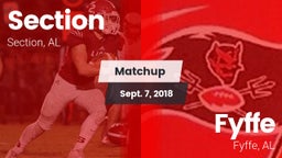 Matchup: Section vs. Fyffe  2018