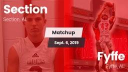 Matchup: Section vs. Fyffe  2019