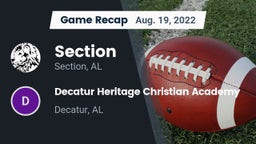 Recap: Section  vs. Decatur Heritage Christian Academy  2022