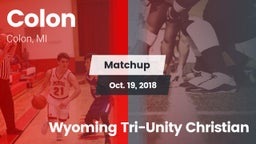 Matchup: Colon vs. Wyoming Tri-Unity Christian 2018