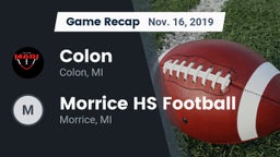 Recap: Colon  vs. Morrice HS Football 2019