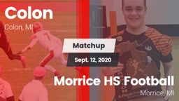 Matchup: Colon vs. Morrice HS Football 2020