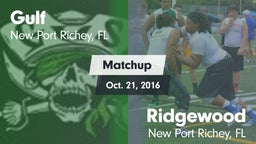 Matchup: Gulf vs. Ridgewood  2016