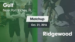 Matchup: Gulf vs. Ridgewood 2016