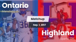 Matchup: Ontario vs. Highland  2017