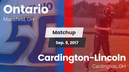 Matchup: Ontario vs. Cardington-Lincoln  2017
