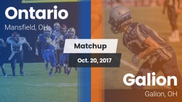 Matchup: Ontario vs. Galion  2017