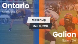 Matchup: Ontario vs. Galion  2018