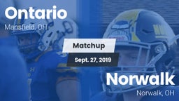 Matchup: Ontario vs. Norwalk  2019