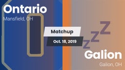 Matchup: Ontario vs. Galion  2019