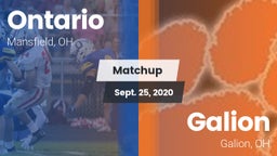 Matchup: Ontario vs. Galion  2020