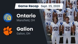 Recap: Ontario  vs. Galion  2020