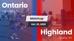 Matchup: Ontario vs. Highland  2020