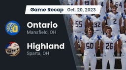 Recap: Ontario  vs. Highland  2023