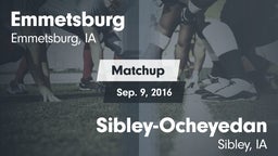 Matchup: Emmetsburg vs. Sibley-Ocheyedan  2016