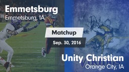 Matchup: Emmetsburg vs. Unity Christian  2016