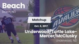 Matchup: Beach vs. Underwood/Turtle Lake-Mercer/McClusky  2017