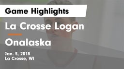 La Crosse Logan vs Onalaska  Game Highlights - Jan. 5, 2018