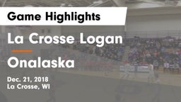La Crosse Logan vs Onalaska  Game Highlights - Dec. 21, 2018