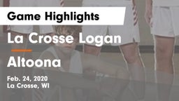 La Crosse Logan vs Altoona  Game Highlights - Feb. 24, 2020