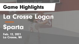 La Crosse Logan vs Sparta  Game Highlights - Feb. 12, 2021