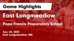 East Longmeadow  vs Pope Francis Preparatory School Game Highlights - Jan. 24, 2023