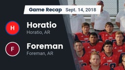 Recap: Horatio  vs. Foreman  2018