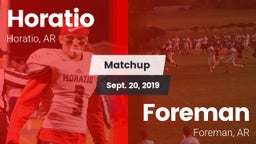 Matchup: Horatio vs. Foreman  2019