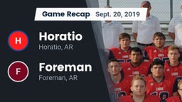 Recap: Horatio  vs. Foreman  2019