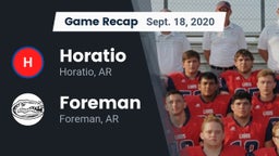 Recap: Horatio  vs. Foreman  2020