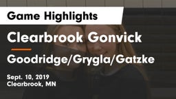Clearbrook Gonvick  vs Goodridge/Grygla/Gatzke  Game Highlights - Sept. 10, 2019
