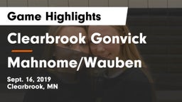 Clearbrook Gonvick  vs Mahnome/Wauben  Game Highlights - Sept. 16, 2019