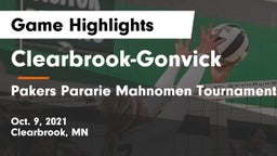 Clearbrook-Gonvick  vs Pakers Pararie Mahnomen Tournament Game Highlights - Oct. 9, 2021
