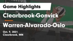 Clearbrook-Gonvick  vs Warren-Alvarado-Oslo Game Highlights - Oct. 9, 2021
