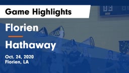 Florien  vs Hathaway  Game Highlights - Oct. 24, 2020