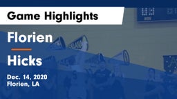 Florien  vs Hicks  Game Highlights - Dec. 14, 2020