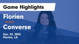 Florien  vs Converse Game Highlights - Jan. 24, 2023