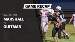 Recap: Marshall  vs. Quitman  2015