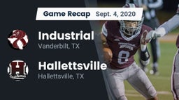Recap: Industrial  vs. Hallettsville  2020