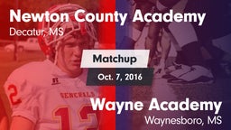 Matchup: Newton County Academ vs. Wayne Academy  2016