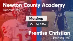 Matchup: Newton County Academ vs. Prentiss Christian  2016