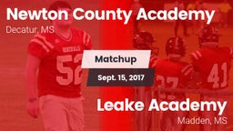 Matchup: Newton County Academ vs. Leake Academy  2017